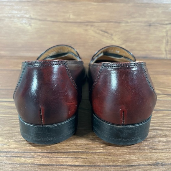 BALLY Glasgow Leather Tassel Slip-On Loafers Men’s Size 10 Shoes - Picture 4 of 11